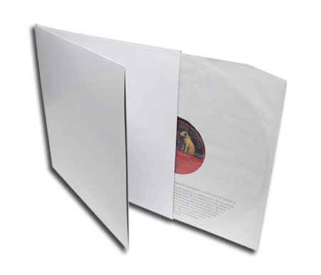 12" Pochette double en carton blanc