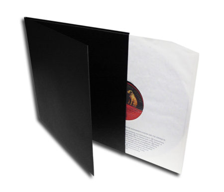 12" Pochette double en carton noir